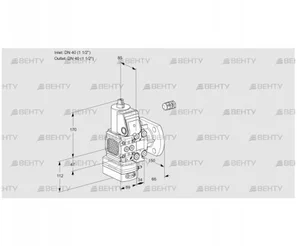 VAD2E40R/40F05FD-25VWR/PP/PP (88102182) Газовый клапан с регулятором давления Kromschroder