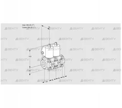 VCS1E25R/25R05NNKL/PPPP/PPPP (88105679) Сдвоенный газовый клапан Kromschroder