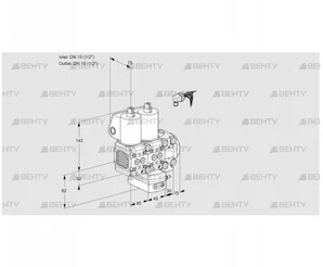 VCH1E15R/15R05FNHEVWL/PPPP/PPPP (88102755) Клапан с регулятором расхода Kromschroder