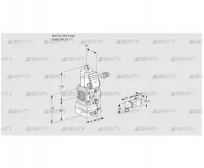 VAG1-/25R/NWAN (88007451) Газовый клапан с регулятором соотношения Kromschroder