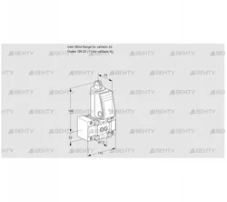 VAS1W0/W25R/NW (88019345) Газовый клапан Kromschroder