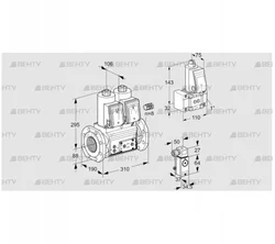 VCS780F05NNWR3E/4-2P/3-Z- (88207410) Сдвоенный газовый клапан Kromschroder