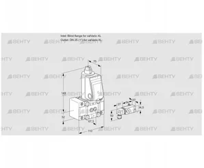 VAS1W0/W25R/NW (88028548) Газовый клапан Kromschroder