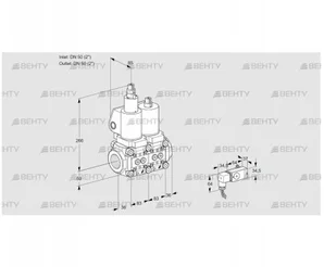 VCS3T50N/50N05LNQSL/PPMM/-2PP (88105894) Сдвоенный газовый клапан Kromschroder