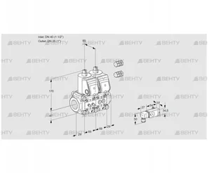 VCS2E40R/25R05NNWR3/MM-4/3-PP (88107630) Сдвоенный газовый клапан Kromschroder