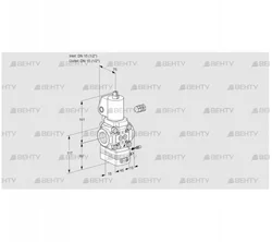 VAG115R/NWSLBE (88007024) Газовый клапан с регулятором соотношения Kromschroder