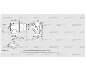 ZIO 165KB-100/85-(25)D (84199123) Газовая горелка Kromschroder