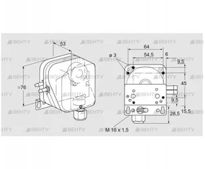 DL 10KG-3WZ (84444605) Датчик-реле давления воздуха Kromschroder