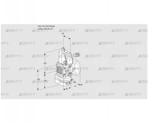 VAD3-/50F/NW-25A (88014068) Газовый клапан с регулятором давления Kromschroder