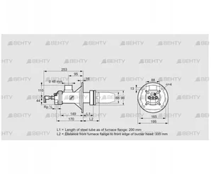 BICA 65HM-200/335-(72A)DR (84022439) Газовая горелка Kromschroder