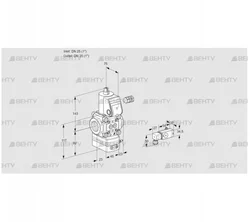 VAD125R/NQ-100A (88011846) Газовый клапан с регулятором давления Kromschroder