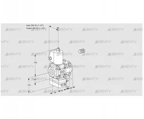 VAG2E32R/32R05GEVWL/PP/PP (88100510) Газовый клапан с регулятором соотношения Kromschroder