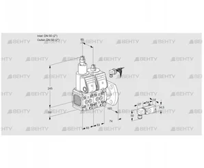 VCS3E50F/50F05FLNWR/3--3/PP-4 (88107255) Сдвоенный газовый клапан Kromschroder