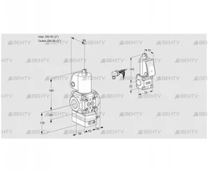 VAG3E50R/50R05GEWL/ZS/PP (88102858) Газовый клапан с регулятором соотношения Kromschroder