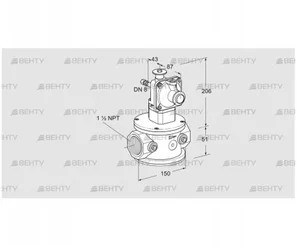 JSAV 40TN40/1-3Z (86362031) Предохранительный запорный клапан Kromschroder