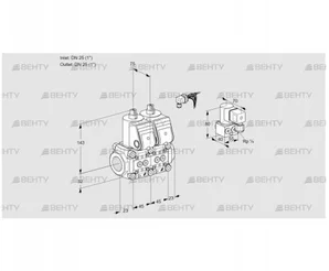 VCS1E25R/25R05NNWR3/PPPP/PPZY (88105468) Сдвоенный газовый клапан Kromschroder