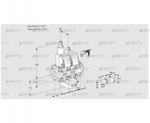 VCH2E40R/40R05LHEVKR/-2PP/PPPP (88104154) Клапан с регулятором расхода Kromschroder