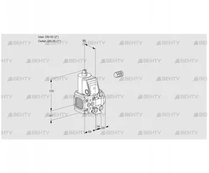 VAS2E50R/25R05FNVWR/PP/PP (88102469) Газовый клапан Kromschroder