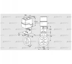 IDR200Z03D100AS/50-60W30E (88303124) Дроссельная заслонка Kromschroder