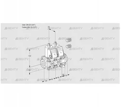 VCS1E20R/15R05NNVWR3/PPPP/PPPP (88101730) Сдвоенный газовый клапан Kromschroder