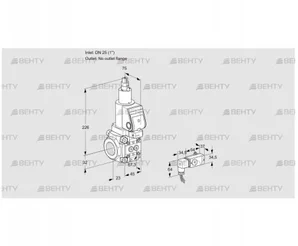 VAS1T25/-N/LQSR (88011432) Газовый клапан Kromschroder