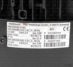 Электродвигатель Weishaupt WM-D90/90-2/1K0, 21510407310