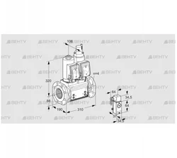 VCS7T80A05NLQSRB/2-PM/3-PM (88207404) Сдвоенный газовый клапан Kromschroder