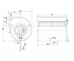 Центробежный вентилятор ebmpapst D2E133AM52C2