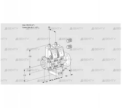 VCH2E50R/40F05NHEWR3/PPPP/PPPP (88101584) Клапан с регулятором расхода Kromschroder