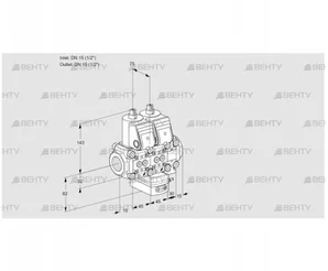 VCH1T15N/15N05NHAVQR/PPPP/PPPP (88105000) Клапан с регулятором расхода Kromschroder