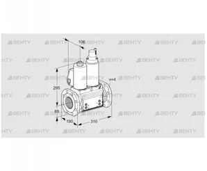 VCS7T80A05NLWLB/PPPP/PPPP (88207649) Сдвоенный газовый клапан Kromschroder