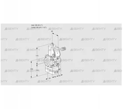 VAD225/40R/NK-50A (88033539) Газовый клапан с регулятором давления Kromschroder