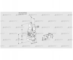 VAD1-/15R/NWSR-25B (88013844) Газовый клапан с регулятором давления Kromschroder