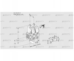 VCV2E25R/40R05FNVKWR/2-PP/PPPP (88106143) Клапан с регулятором соотношения Kromschroder