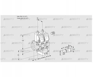 VCG1E15R/15R05NGEWR/-2PP/PPPP (88107100) Клапан с регулятором соотношения Kromschroder