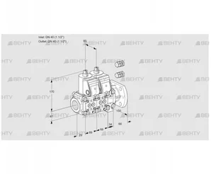 VCS2E40R/40F05NNVWR3/PPPP/PPPP (88101743) Сдвоенный газовый клапан Kromschroder