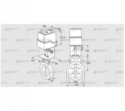 IDR250Z03D350AS/50-60Q30E (88303742) Дроссельная заслонка Kromschroder