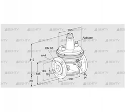 VAR 65F05-1 (86054100) Стабилизатор давления Kromschroder