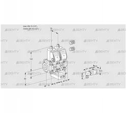 VCG1E15R/15R05NGEWR3/2--3/PPPP (88100415) Клапан с регулятором соотношения Kromschroder