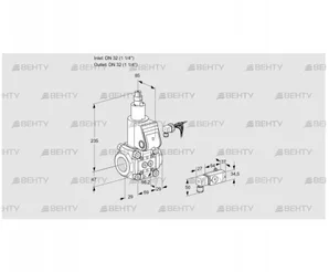 VAS232R/LW (88010890) Газовый клапан Kromschroder