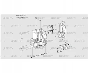 VCS2E40R/40R05NNWR6/PP4-/PPZS (88104597) Сдвоенный газовый клапан Kromschroder