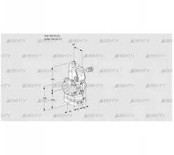 VAD350R/NP-100A (88026436) Газовый клапан с регулятором давления Kromschroder