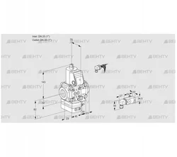 VAD1E25R/25R05D-25VWR/-3/3- (88102910) Газовый клапан с регулятором давления Kromschroder