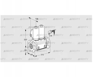 VCS780F05NNWGLB/PPPP/PPPP (88204426) Сдвоенный газовый клапан Kromschroder