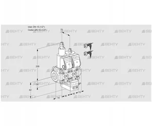 VCG1E15R/15R05LGKWR5/PPPP/PPPP (88107233) Клапан с регулятором соотношения Kromschroder