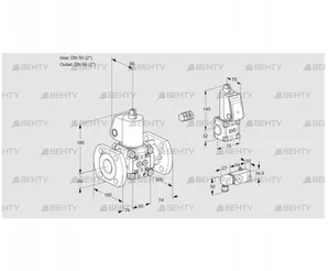 VAS3E50F/50F05NWL/BS/2- (88104052) Газовый клапан Kromschroder