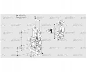 VAG1E15R/15R05GEWSR/PP/ZS (88103592) Газовый клапан с регулятором соотношения Kromschroder