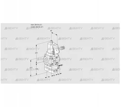 VAH350R/NWGRAE (88025221) Клапан с регулятором расхода Kromschroder