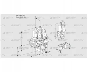 VCG3T50N/50N05NGAVQSR/MM-3/BSPP (88105979) Клапан с регулятором соотношения Kromschroder