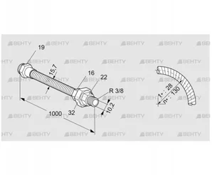 ES 10RA1000 (03263016) Шланг из нержавеющей стали Kromschroder